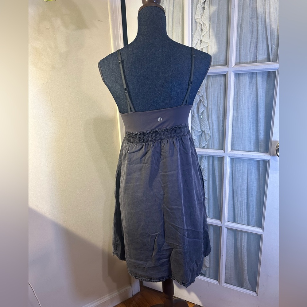 Lululemon babydoll black / grey soft sundress dress tank strap 10 - Picture 3 of 11